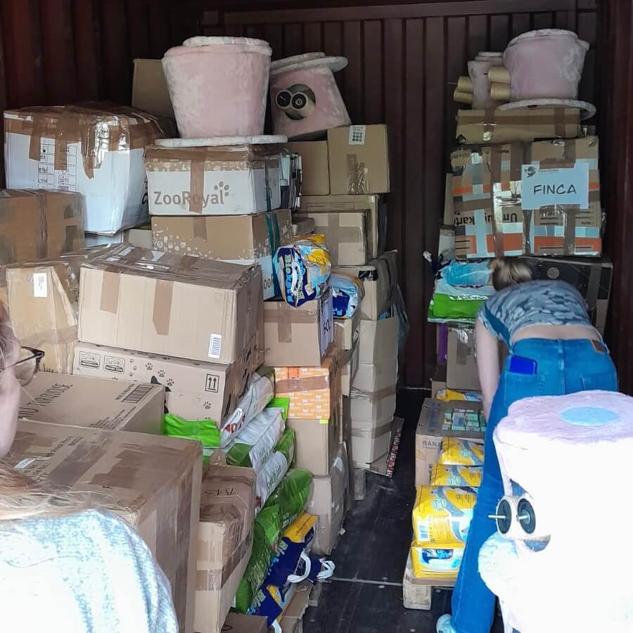 Beladener Container